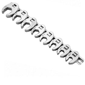 8 Piece 3/8" Drive Flare Crowfoot Flare Nut Wrench (3/8"-7/8")